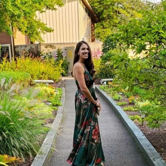 Lulus Still the One Emerald Green Floral Print Satin Maxi Dress Wedding Party - Picture 1 of 5
